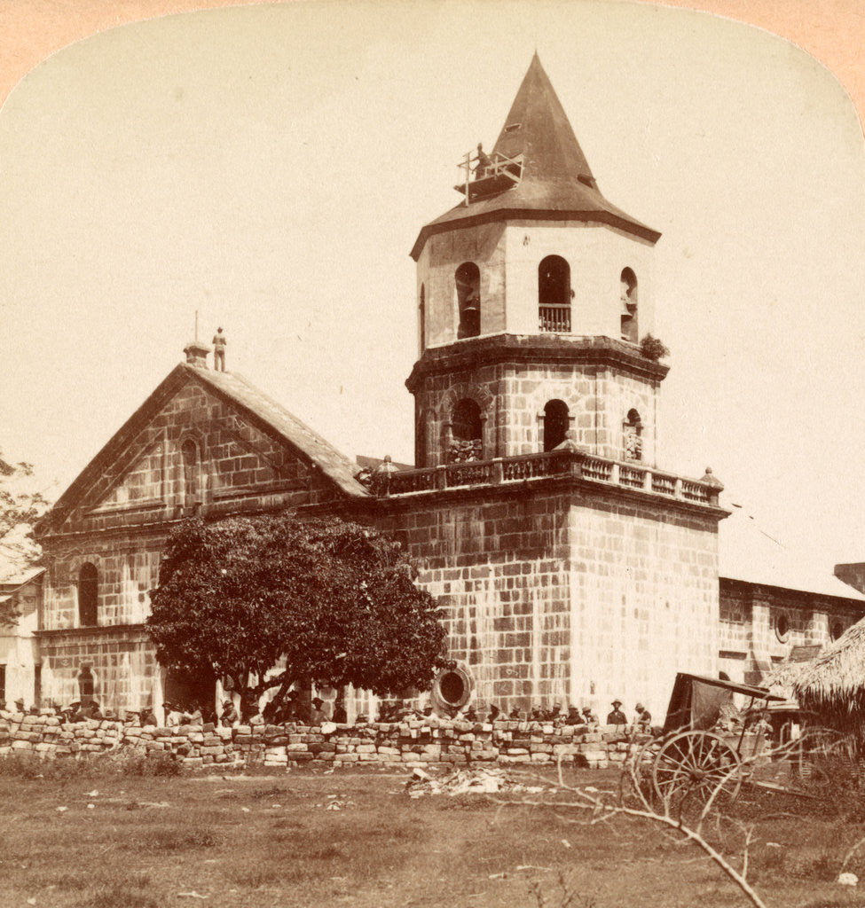 Detail of Washington troops at the Taquig Church, before they charged the Filipinos by Anonymous