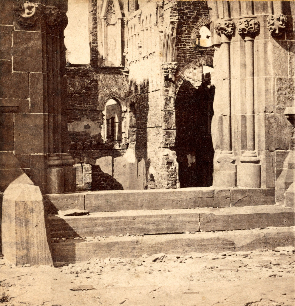 Detail of Ruins of the Roman Catholic Cathedral. Interior view by Anonymous