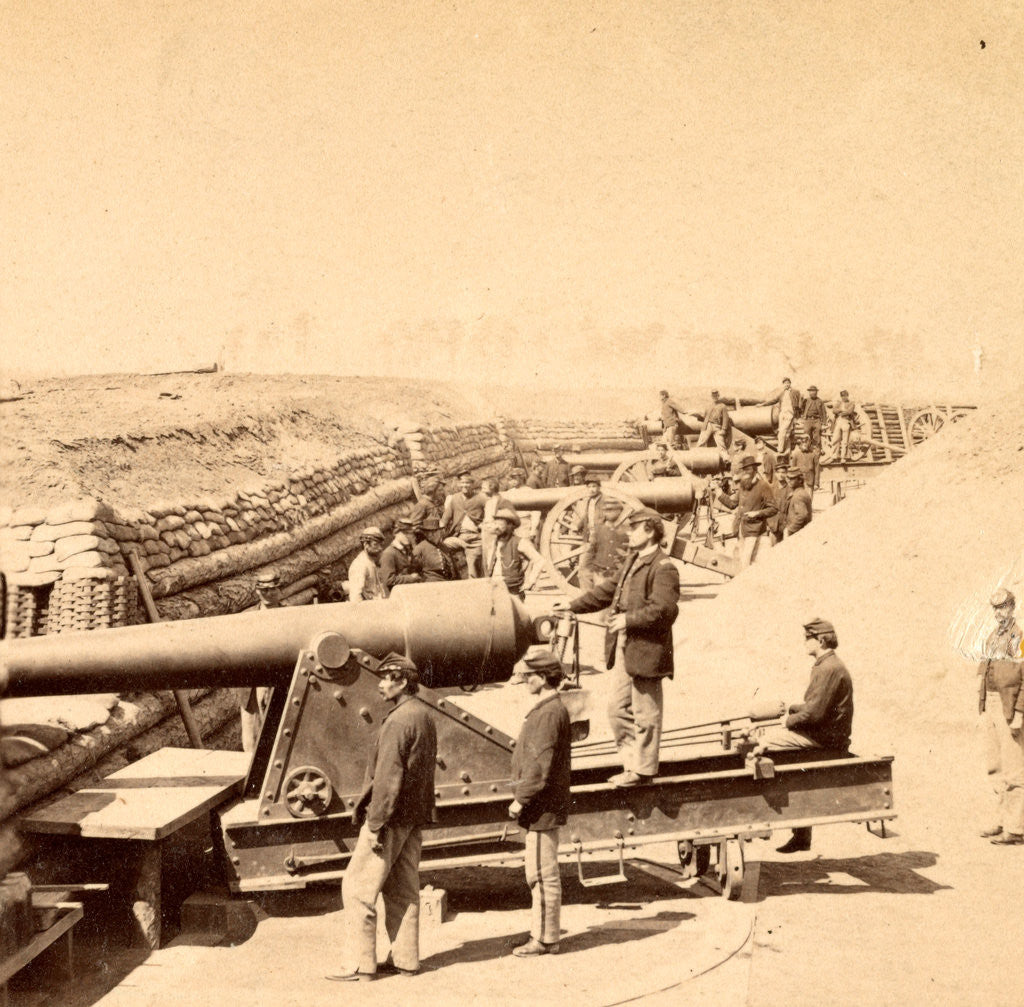 Detail of Ft. Brady, James River, Va. View showing battery ready for action by Anonymous