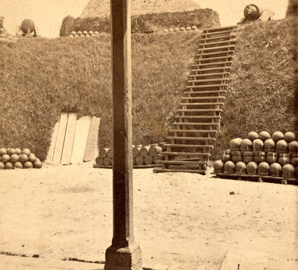 Detail of Interior view of Castle Pickney, Charleston Harbor, S.C. Showing the sally port by Anonymous