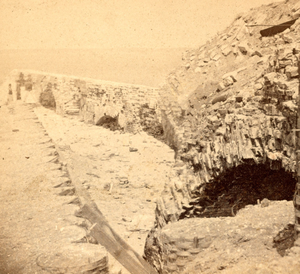 Detail of View of Fort Sumpte, on the parapet, overlooking the harbor and distant shore by Anonymous