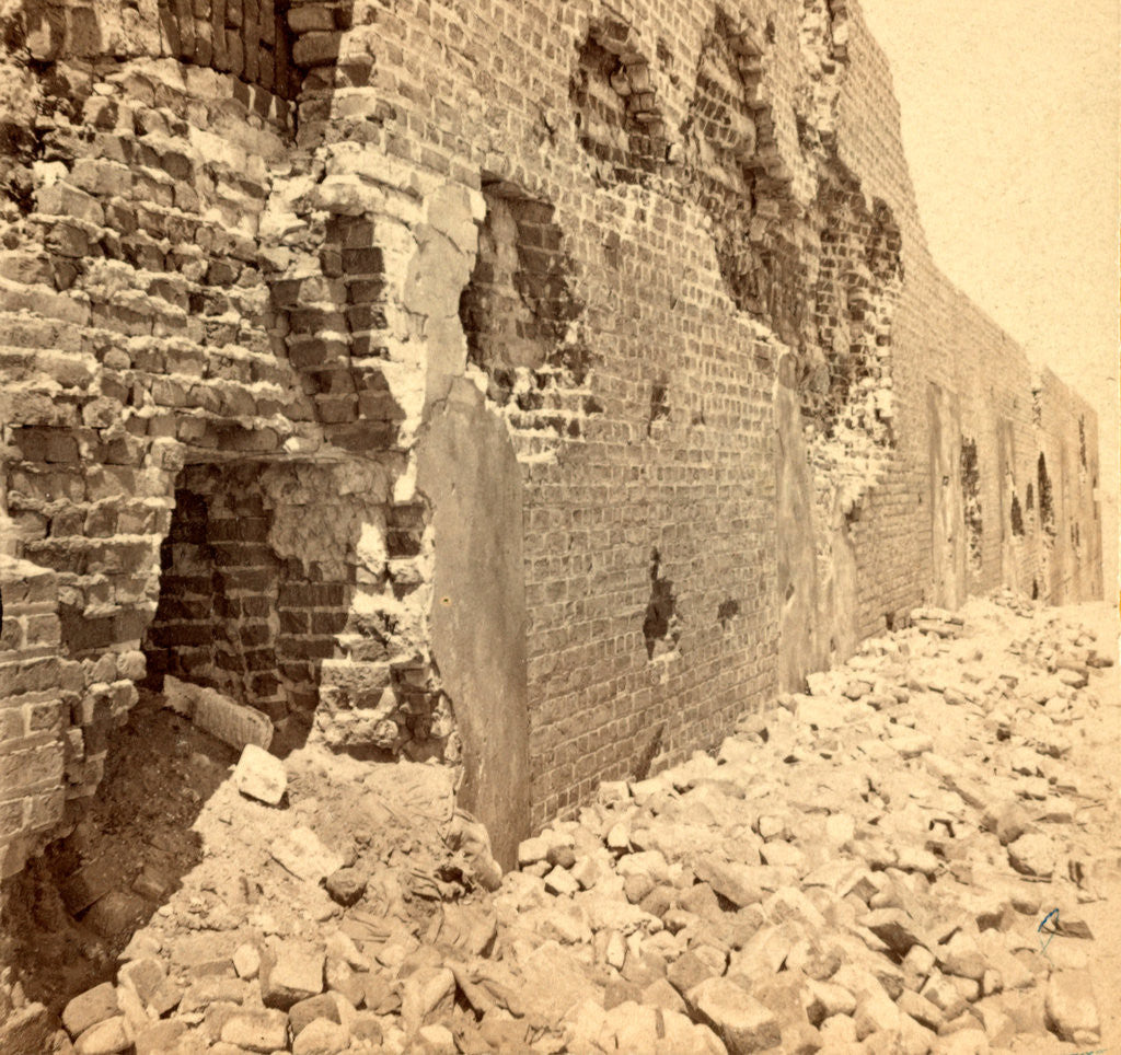 Detail of View of the east face of Fort Sumpte, Charleston Harbor, S.C by Anonymous
