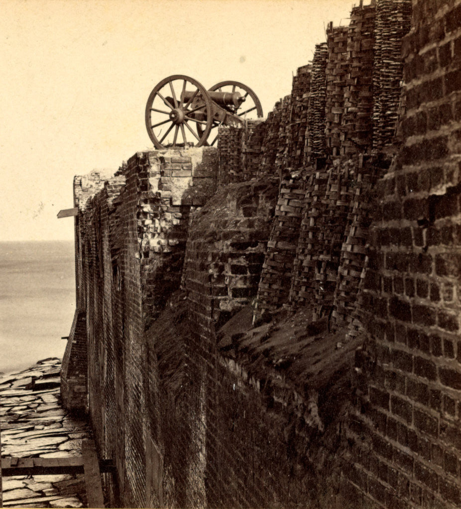 Detail of North wall of Fort Sumpte by Anonymous