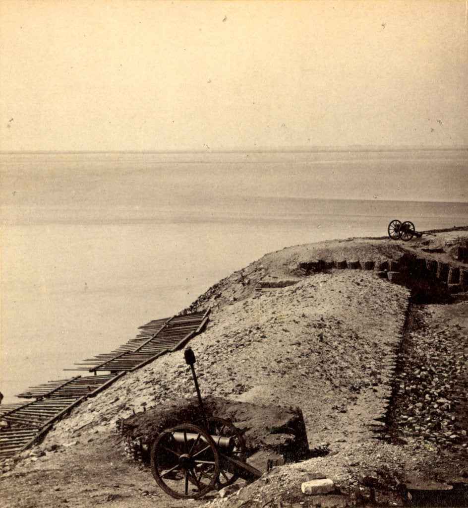 Detail of A parapet of Fort Sumpte, looking toward Morris Island by Anonymous