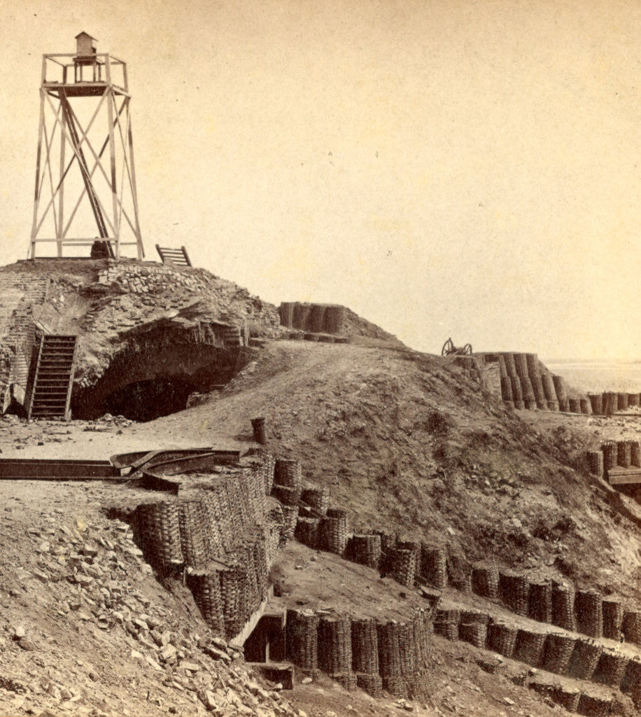 Detail of Interior of Fort Sumpte, showing light house by Anonymous