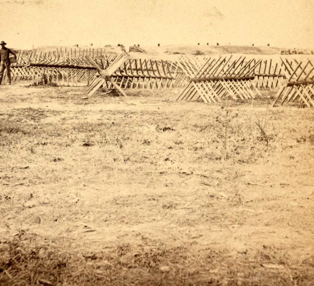 Detail of Chevaux-de-Frise in front of the Rebel Works at Petersburgh (i.e. Petersburg), VA, USA by Anonymous