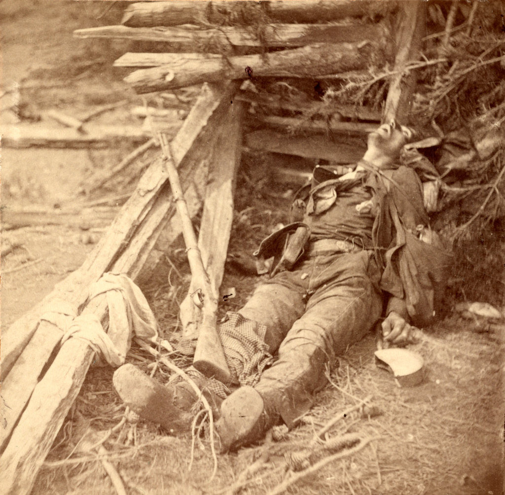Detail of Confederate dead on the battlefield, USA by Anonymous