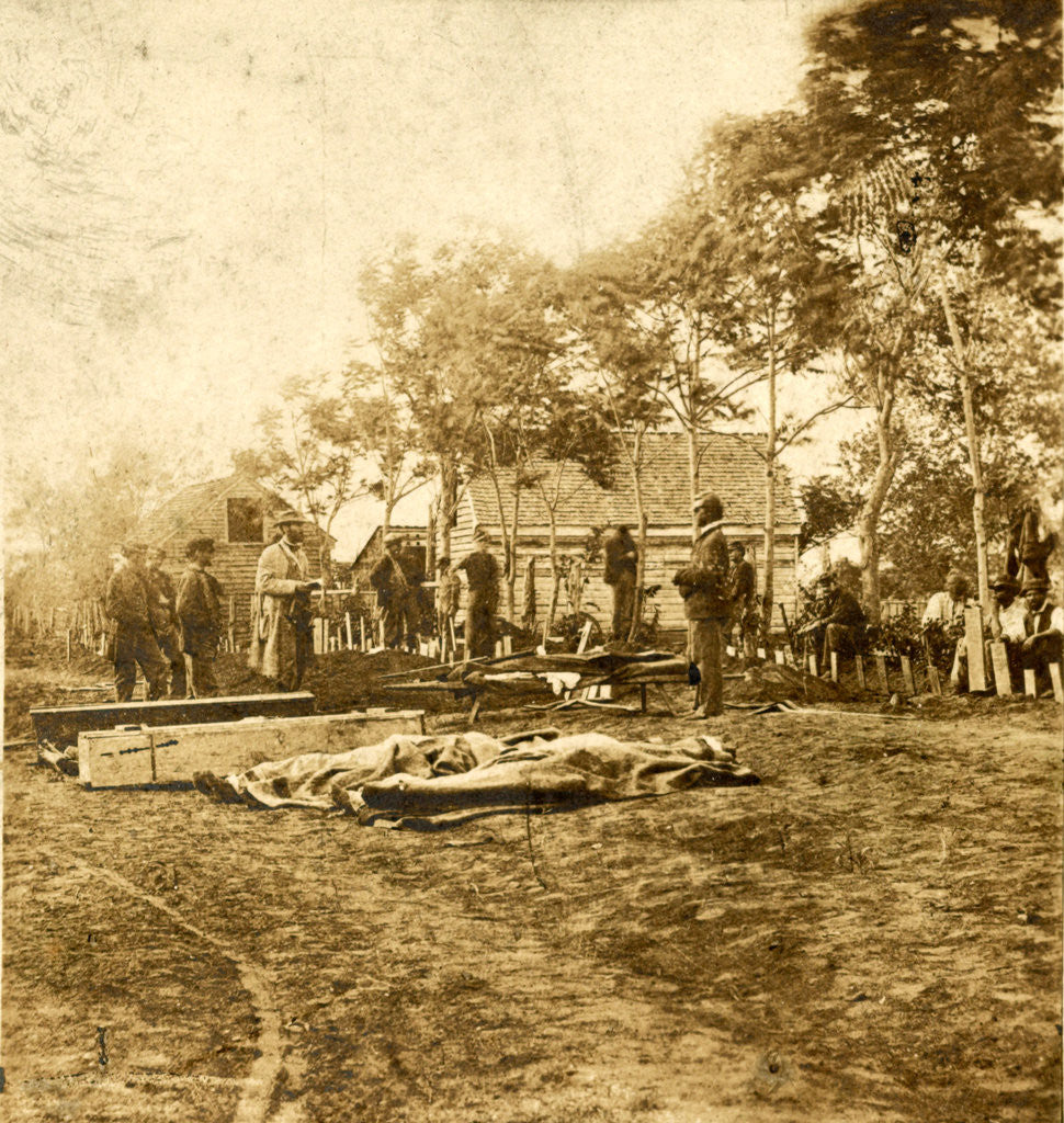 Detail of Burial of the Union dead at Fredericksburg, December 15, 1862 by Anonymous