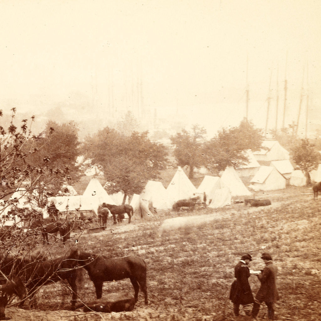 Detail of Encampment at Cumberland Landing, VA, USA by Anonymous