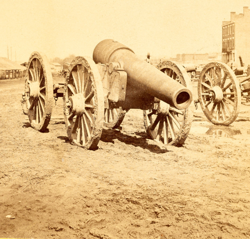 Detail of Captured seige guns, at Rocketts, Richmond, Va, USA by Anonymous