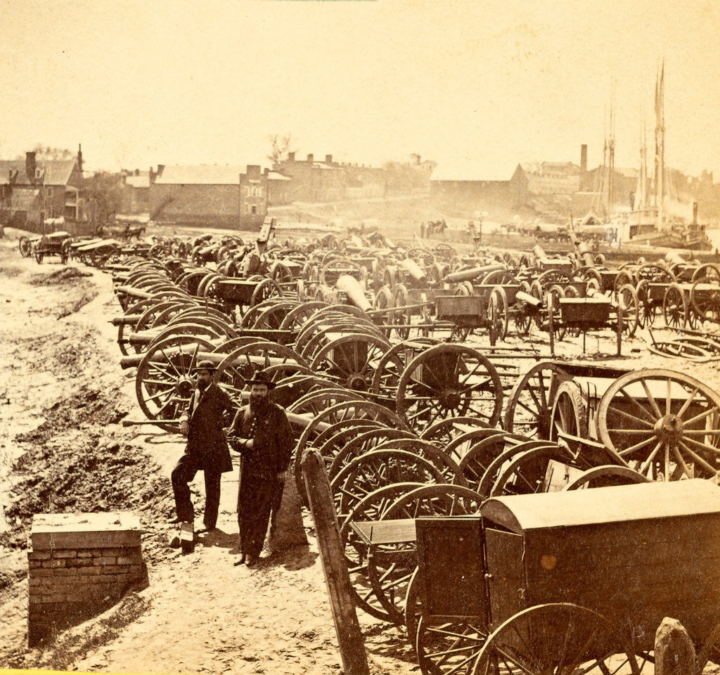 Detail of Park of captured guns at Rocketts, Richmond, VA, USA by Anonymous