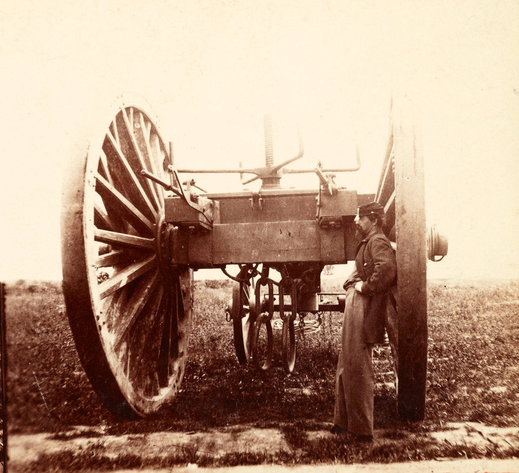 Detail of Sling cart for moving heavy cannon, USA by Anonymous