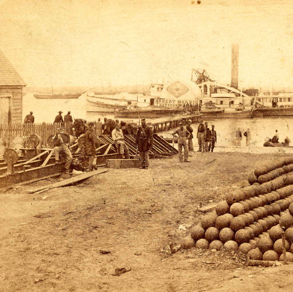 Detail of Embarkation for White House, from Yorktown, VA, USA by Anonymous