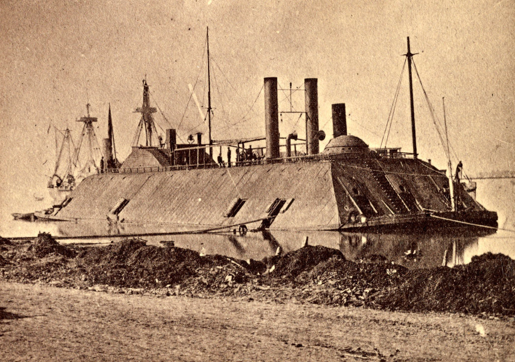 Detail of U.S. ironclad gunboat Essex, USA by Anonymous