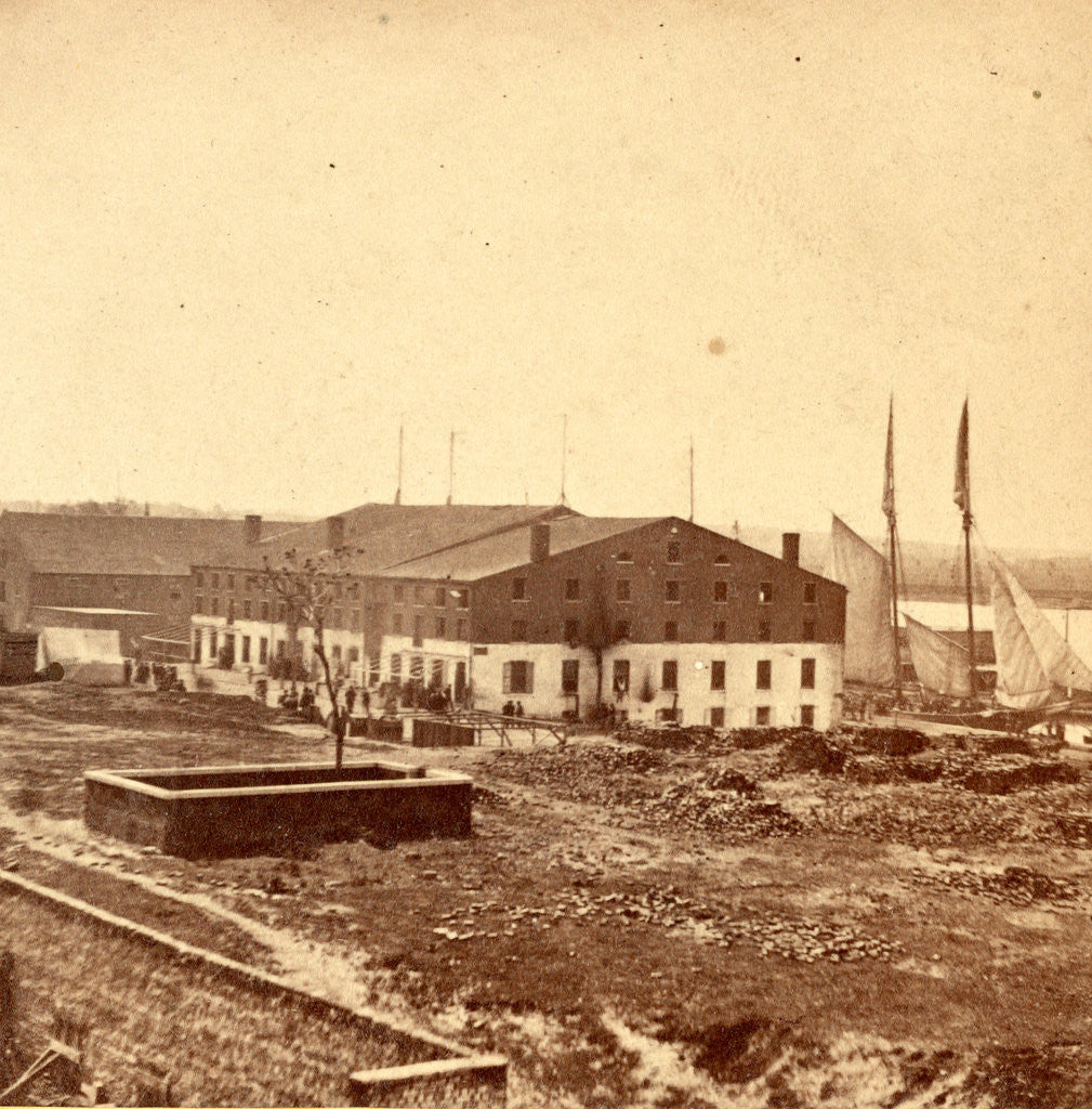 Detail of Libbey (i.e. Libby) Prison from Union Hotel, Richmond, USA by Anonymous