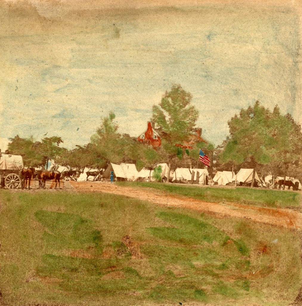 Detail of Army guards Hdqtrs at Manassas, USA by Anonymous