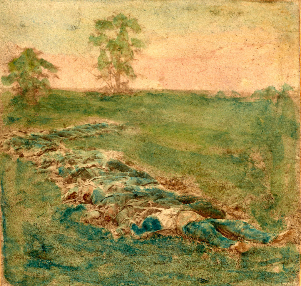 Detail of Laid out for burial at Antietam, USA by Anonymous