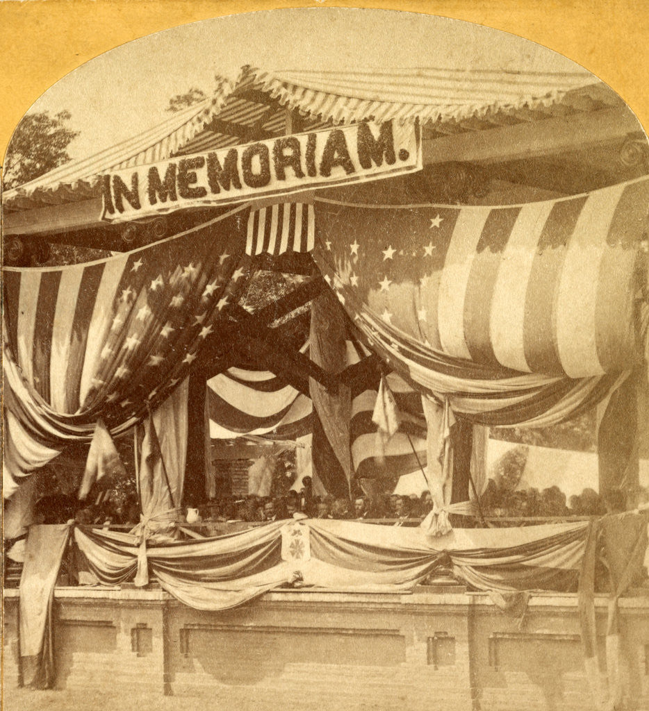 Detail of Celebration of the first official Decoration Day at Arlington Cemetery, USA by Anonymous