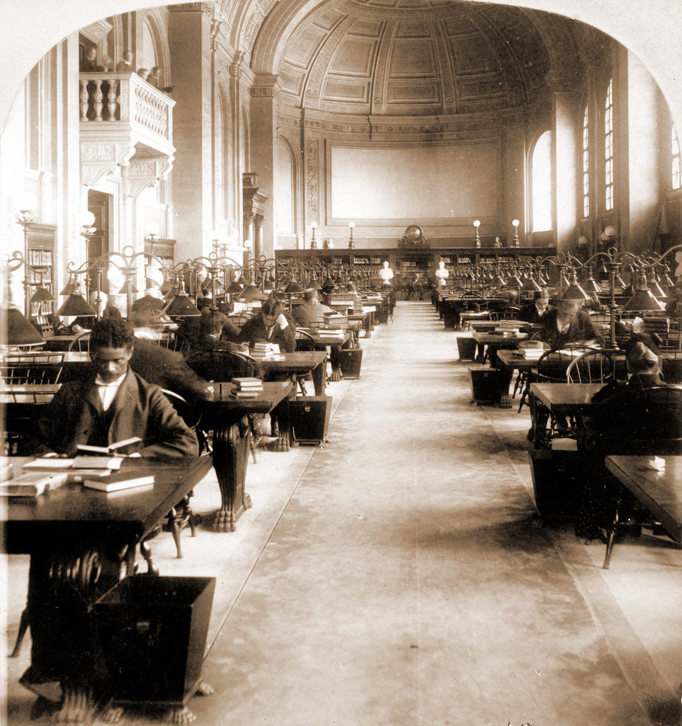 Detail of Interior of Bates Hall, Boston Free Library, USA by Anonymous