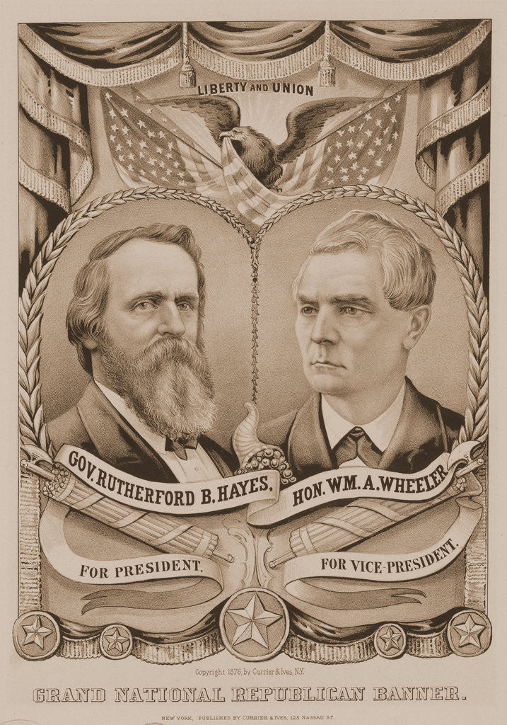 Detail of Grand National Republican banner by Anonymous