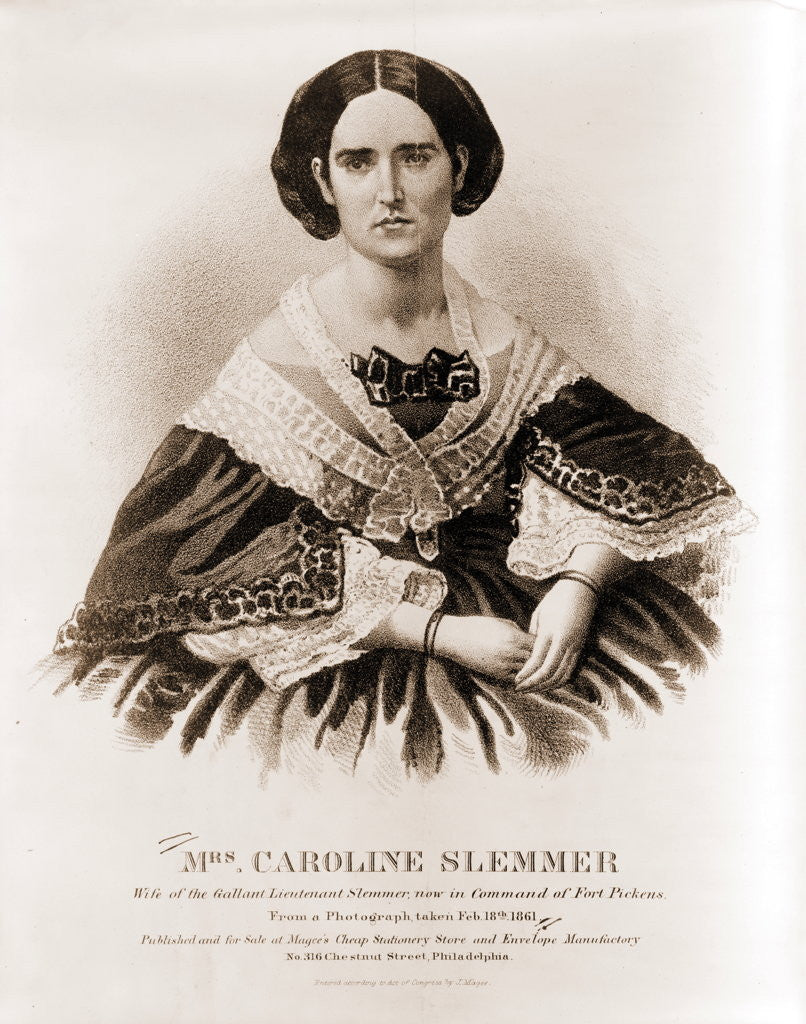 Detail of Mrs. Caroline Slemmer wife of the gallant Lieutenant Slemmer by Anonymous