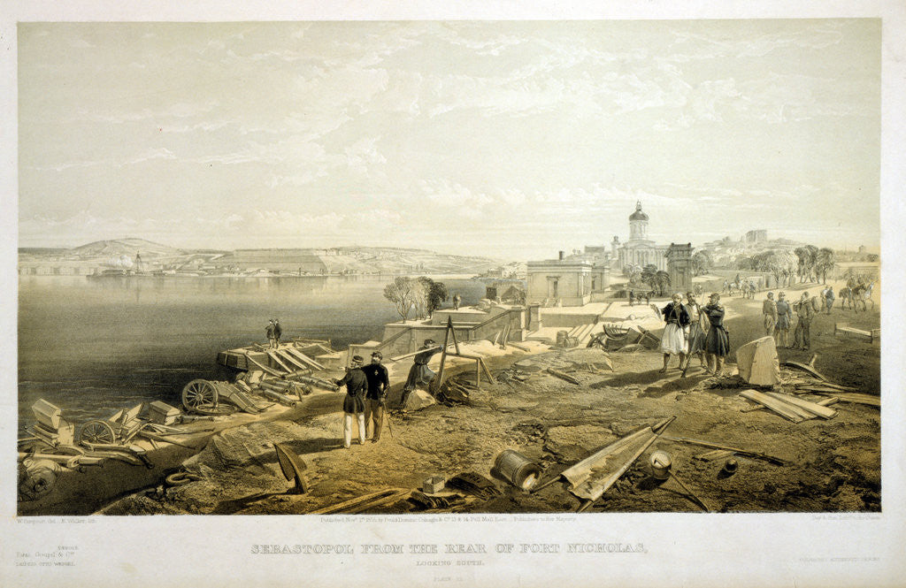 Detail of Sebastopol from the rear of Fort Nicholas, looking south by William Simpson