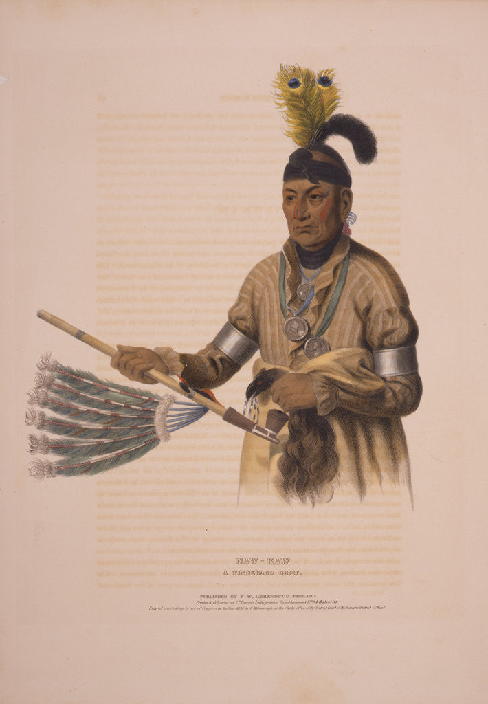Detail of Naw-kaw, a Winnebago chief by Anonymous