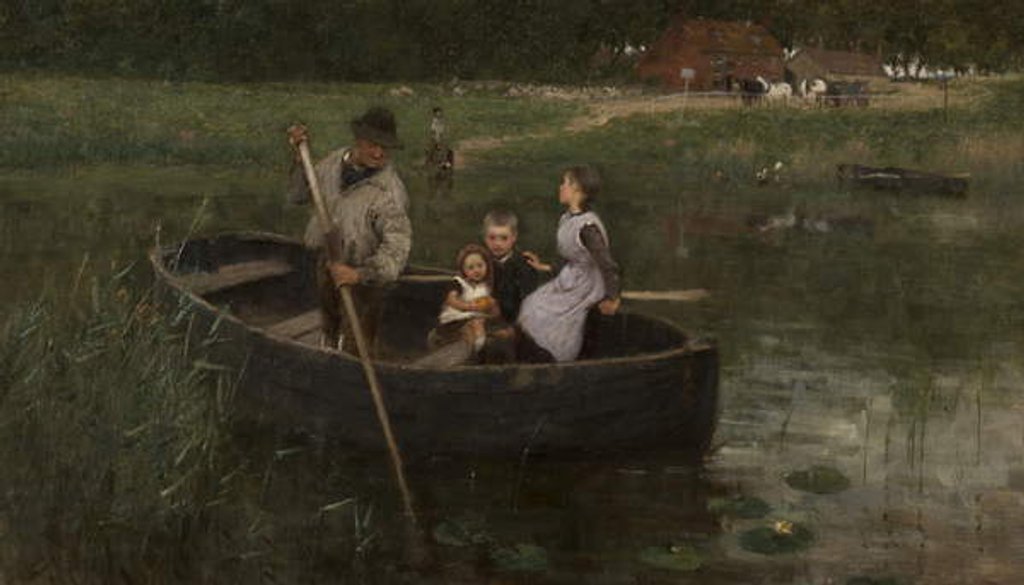 Detail of The Ferry, 1887 by William Edward Stott