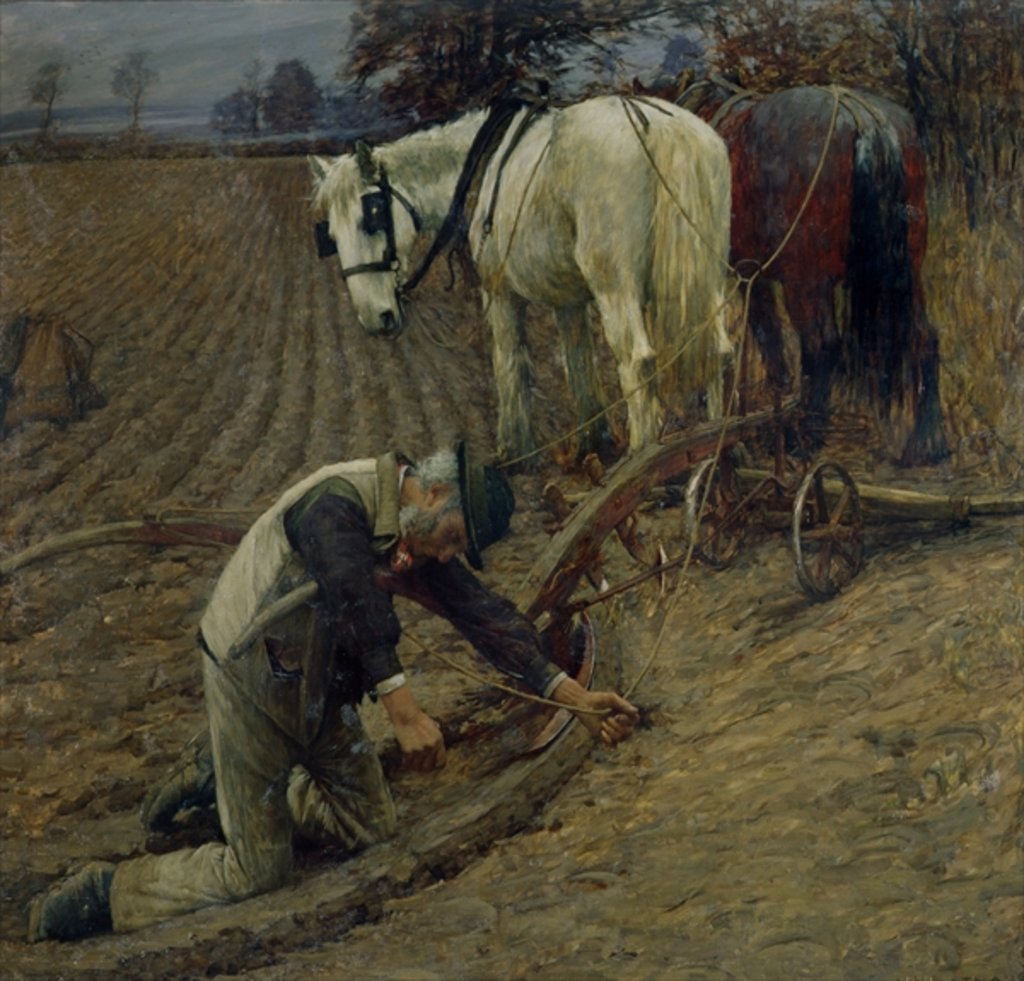 Detail of The Last Furrow, 1895 by Henry Herbert La Thangue