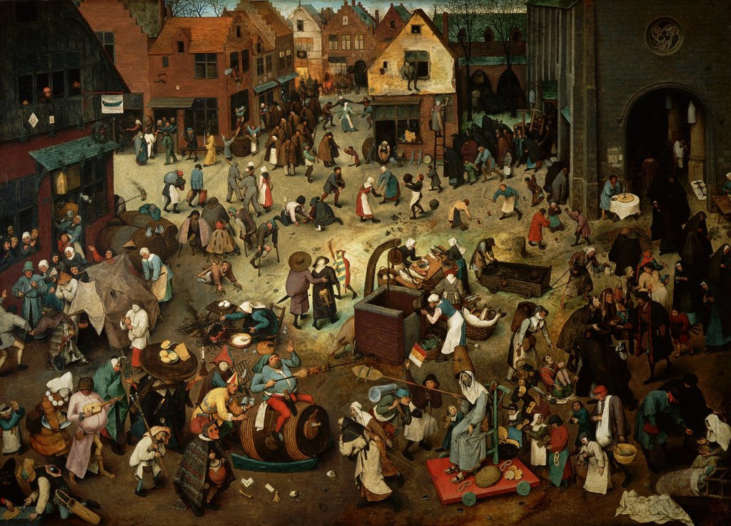 Detail of The Battle Between Carnival and Lent by Pieter Brueghel the Elder