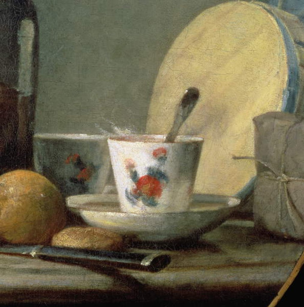 Detail of Jar of Apricots, 1758, detail by Jean-Baptiste Simeon Chardin