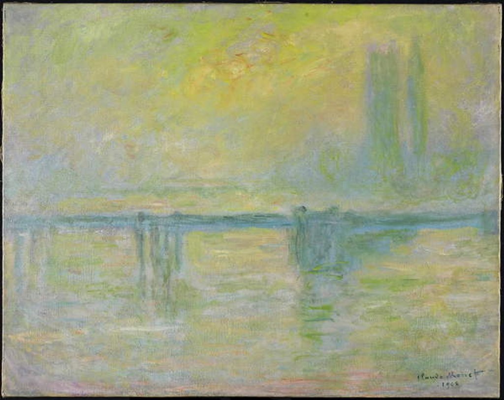 Detail of Charing Cross Bridge: Fog, 1902 by Claude Monet