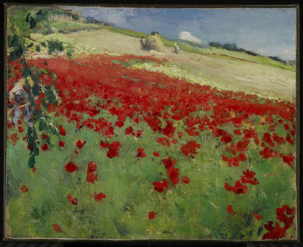 Detail of Landscape with Poppies, 1887 by William Blair Bruce
