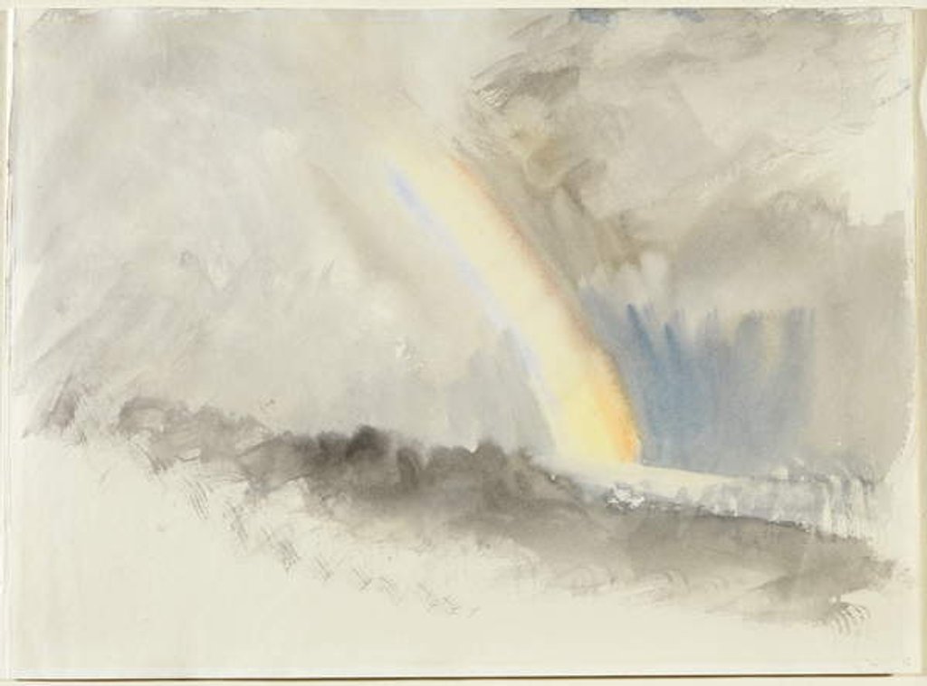 Detail of Stormy Landscape with a Rainbow, c.1824 by Joseph Mallord William Turner