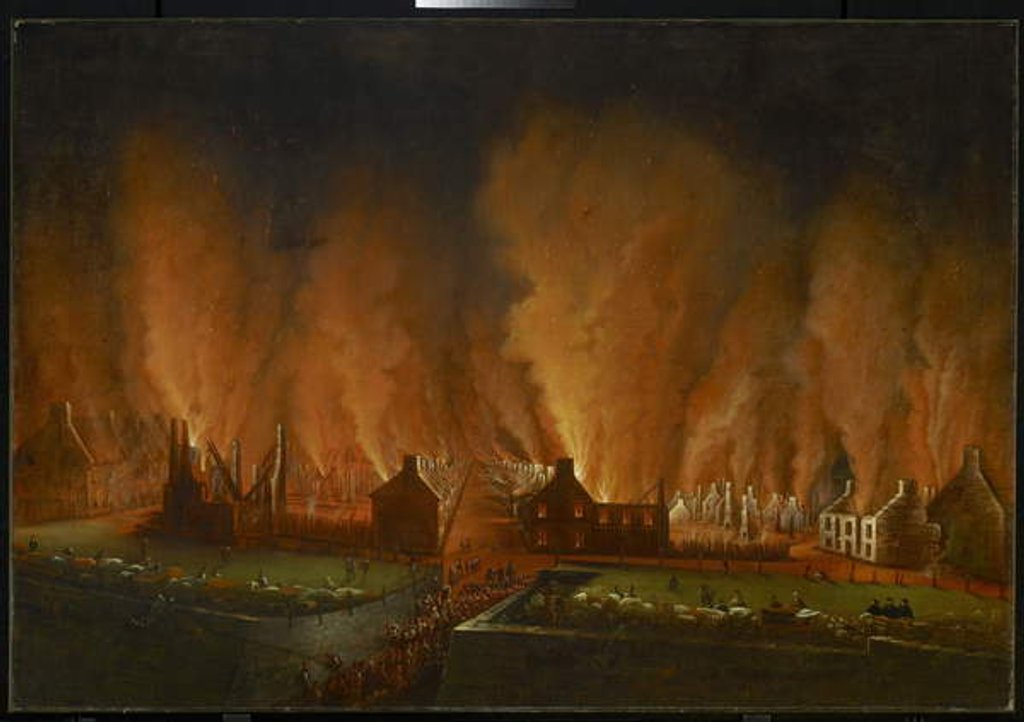 Detail of The Fire in the Saint-Jean Quarter, Seen Looking Westward, 1848 by Joseph Légaré