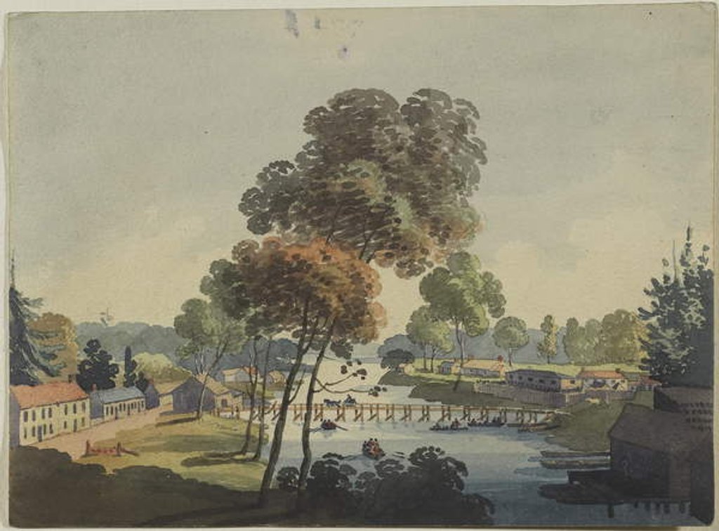 Detail of Village of Chippawa near the Falls of Niagara, c.1801 by George Heriot