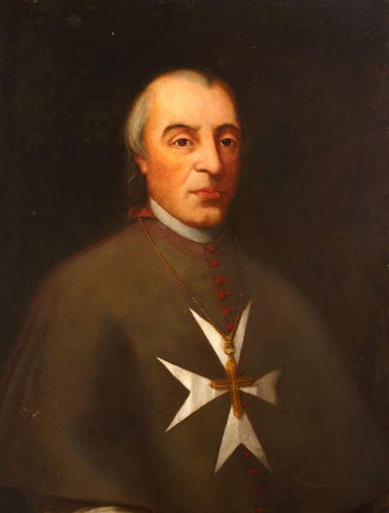 Detail of Monsignor Vincenzo Labini, Bishop of Malta, 1798 by English School