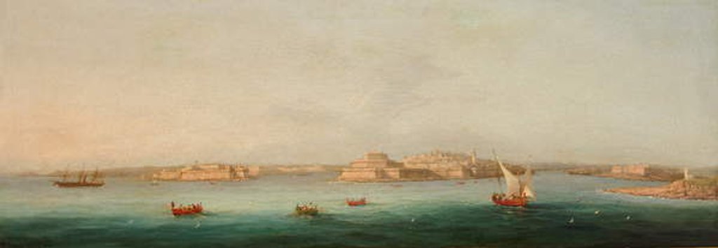 Detail of Grand Harbour, Malta, 1869 by Giancinto Gianni