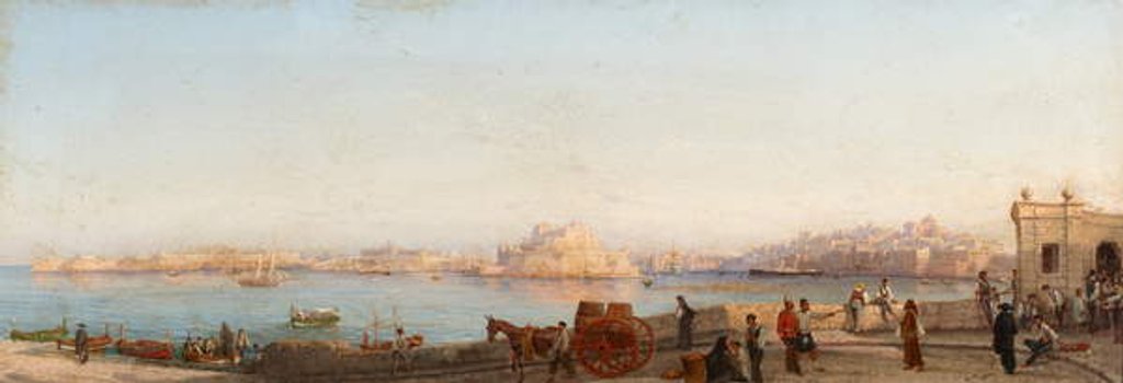 Detail of Valletta from near Manoel Island by Giancinto Gianni