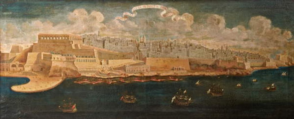 Detail of Prospect of the City of Malta from the East, 1680 by Maltese School