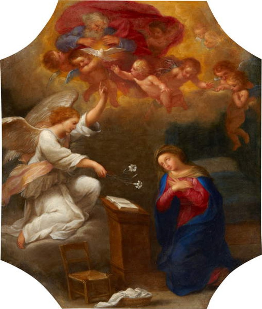 Detail of The Annunciation by Luigi Primo Gentile