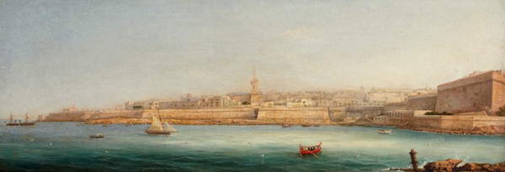 Detail of View of Valletta from Manoel Island, 1869 by Giancinto Gianni