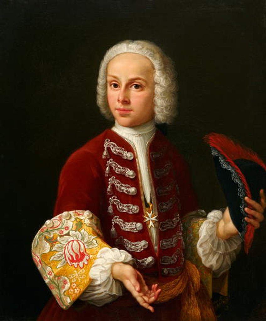 Detail of Young Knight of the Order of St. John, c.1730 by Antonio David