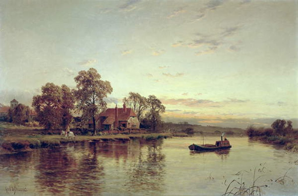 Detail of River Barge in Lewisham by Alfred de Breanski