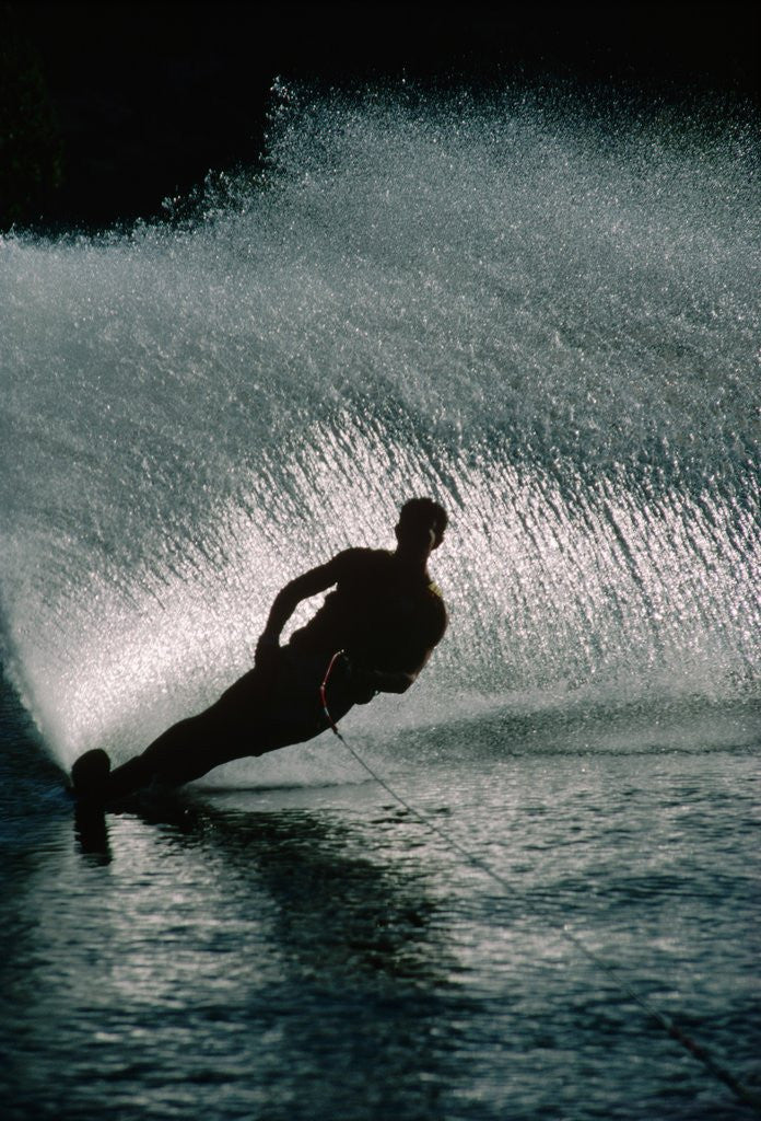Detail of Water Skier in a Slalom Turn by Anonymous