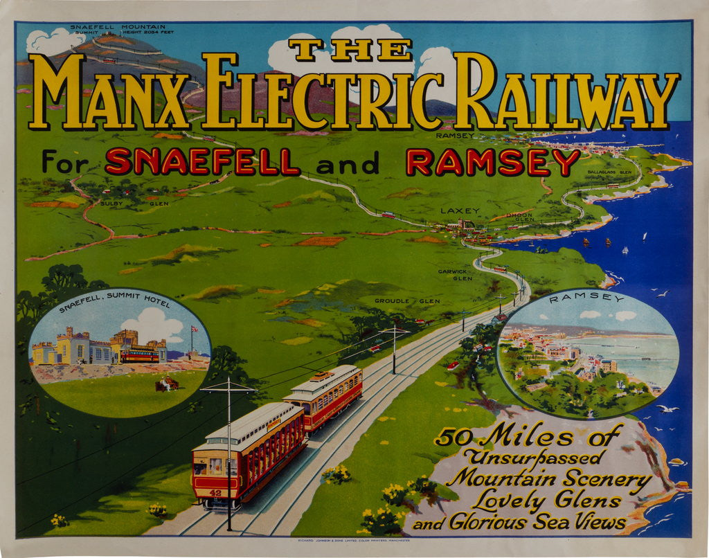 Detail of The Manx Electric Railway for Snaefell and Ramsey by Richard Johnson