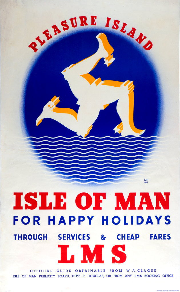 Detail of Pleasure Island Isle of Man for Happy Holidays by British Railways
