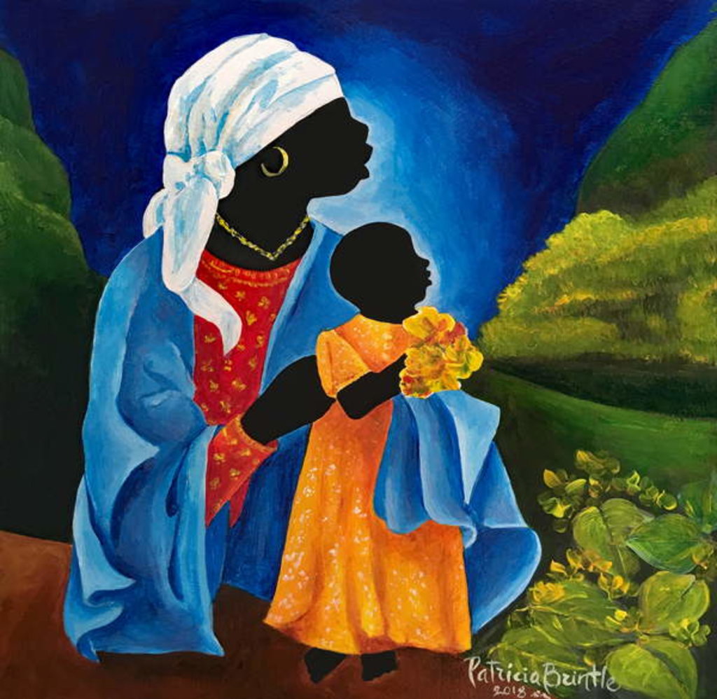 Detail of Madonna and child - Flourish, 2018 by Patricia Brintle