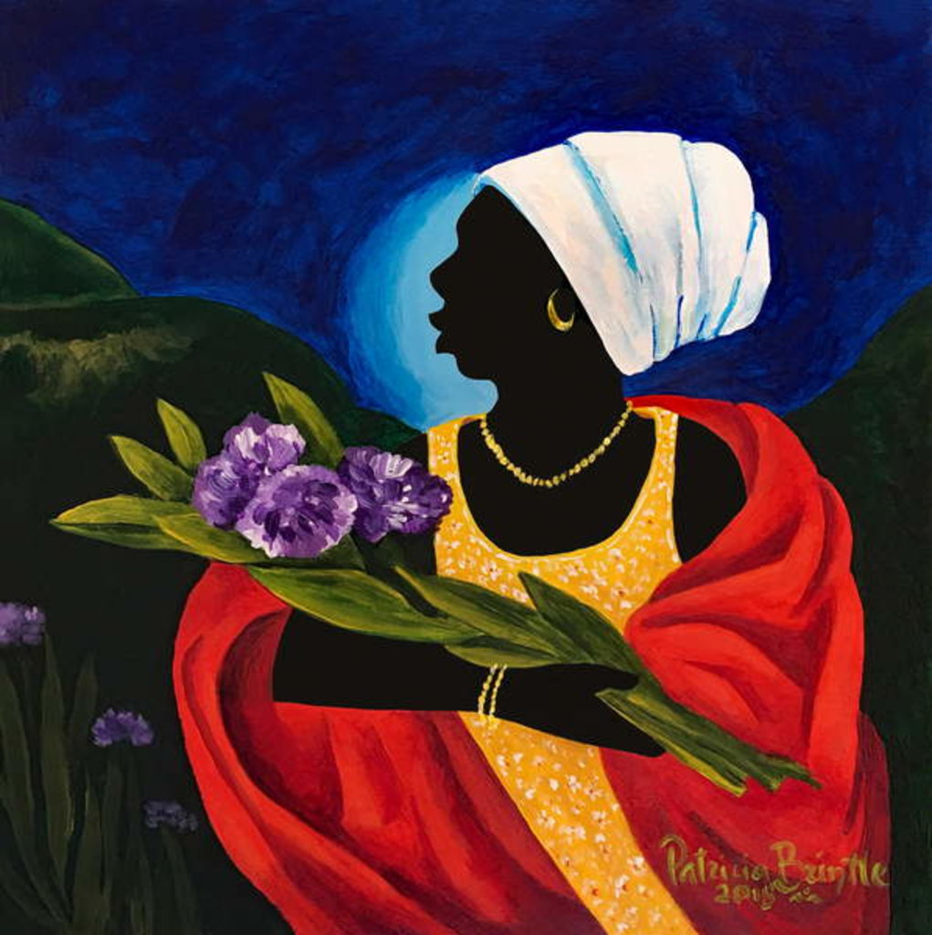 Detail of Three hydrangeas, 2018 by Patricia Brintle