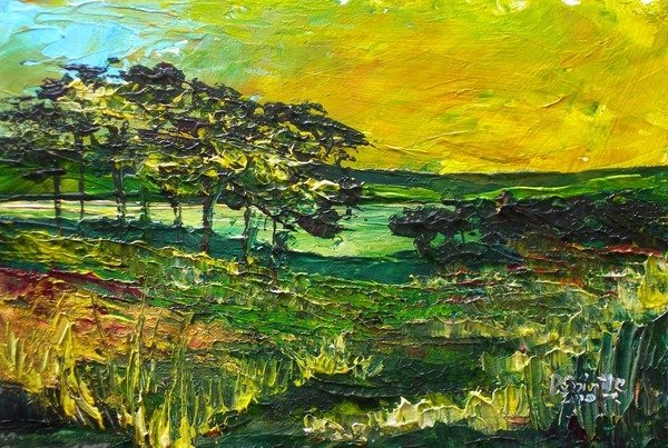 Detail of Vers L'Etang de Miragoane, 2010 by Patricia Brintle